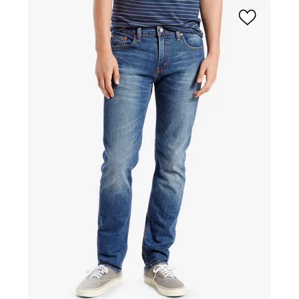 LEVI’S MEN 511 34 30 DEEP BLUE JEANS SLIM MODERN MALE MODEL NARROW USA STITCH SF